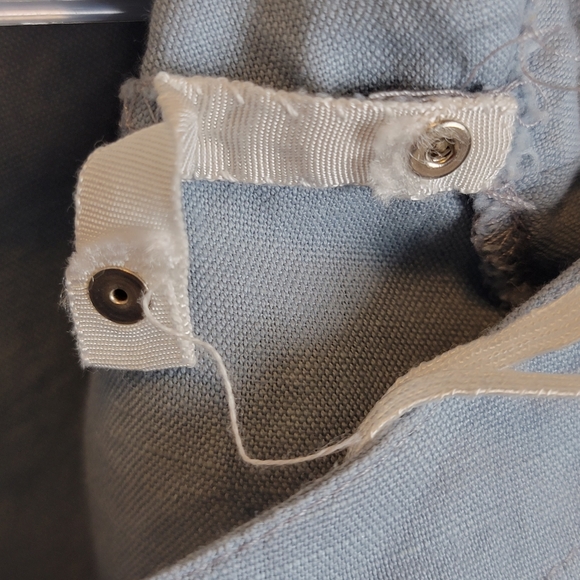 Finity 100% Linen Sky Blue Scoop Neck Rounded Hem 3/4 Sleeve Top, EUC, size Smal - Picture 4 of 4